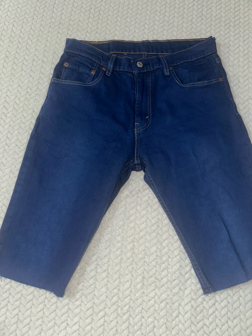 Levi’s 511 Slim Fit Shorts Mens 28 Blue Stretch Denim Cut Off Knee Length